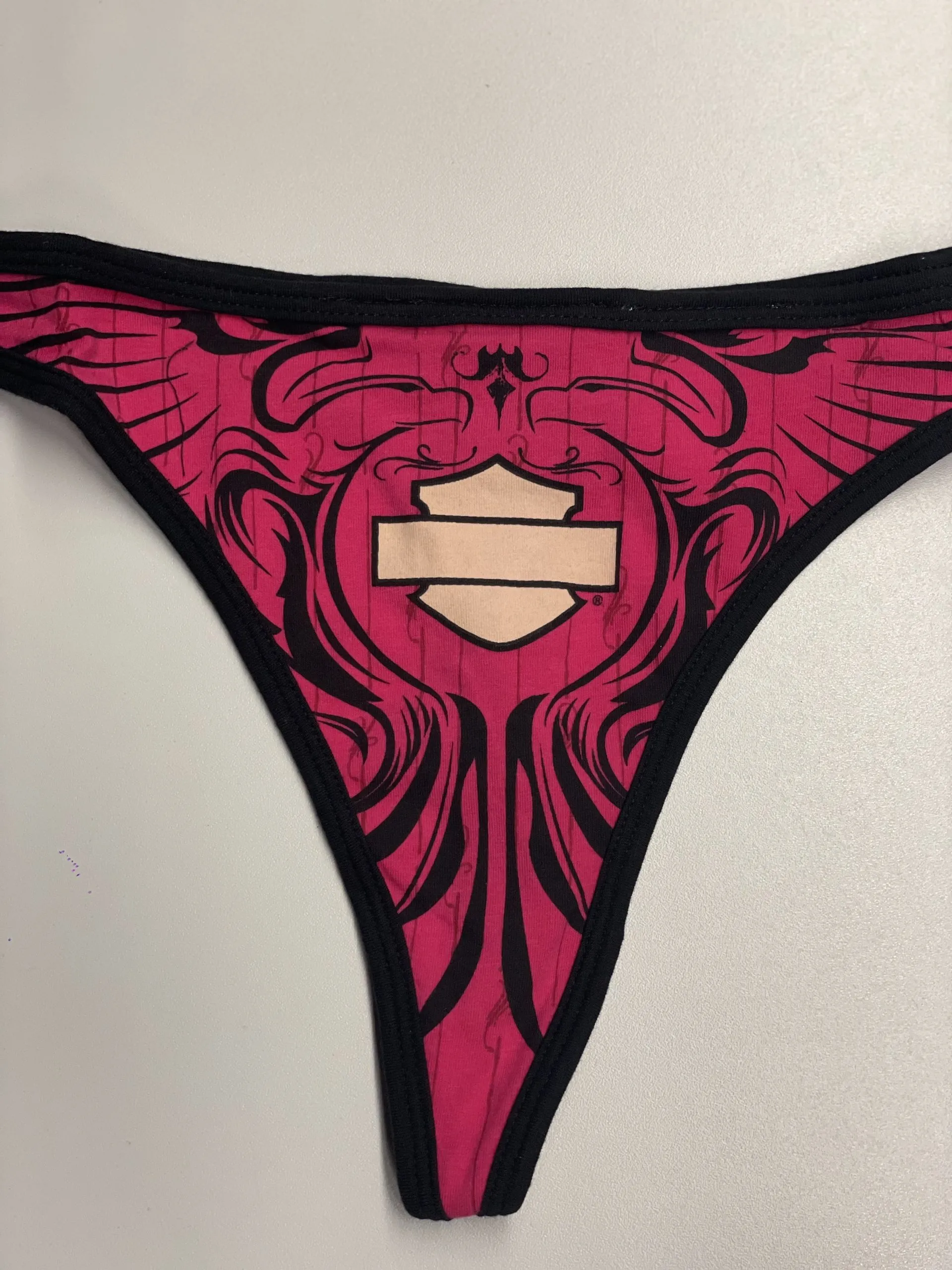 Ropa interior Thong pink/black Harley-Davidson pack x 2