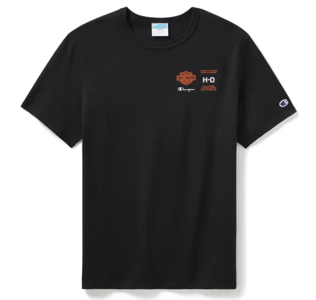 Camiseta Ed. Especial Champion x Harley-Davidson Fanatic Tee – Black y Orange