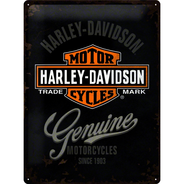 Placa chapa HD Genuine logo