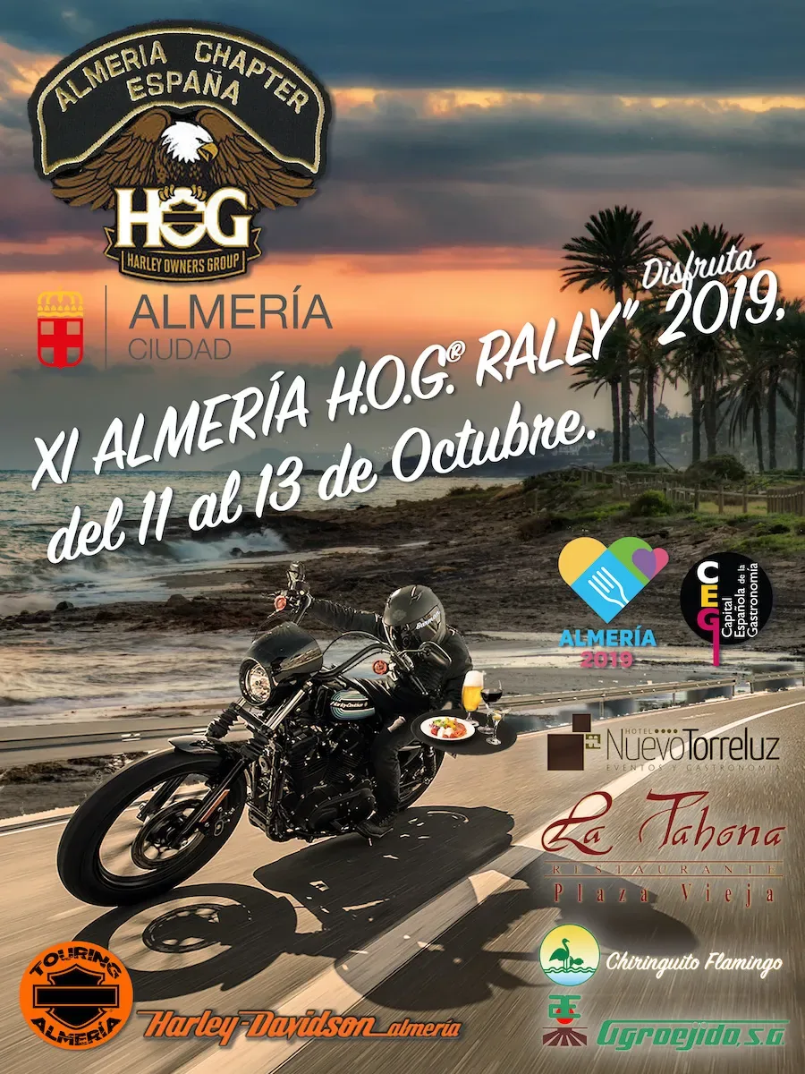 XI ALMERIA H.O.G. RALLY 2019 11 al 13 Octubre